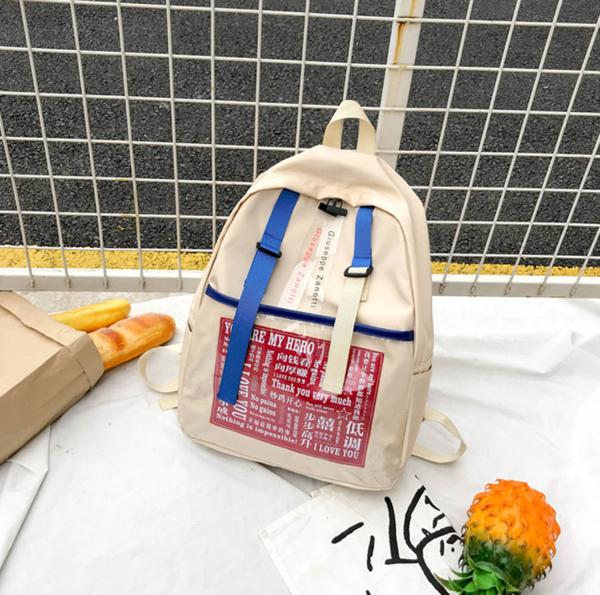 Nylon cloth shoulder bag 2018 new tide Korean fashion letter backpack UL ZZANG