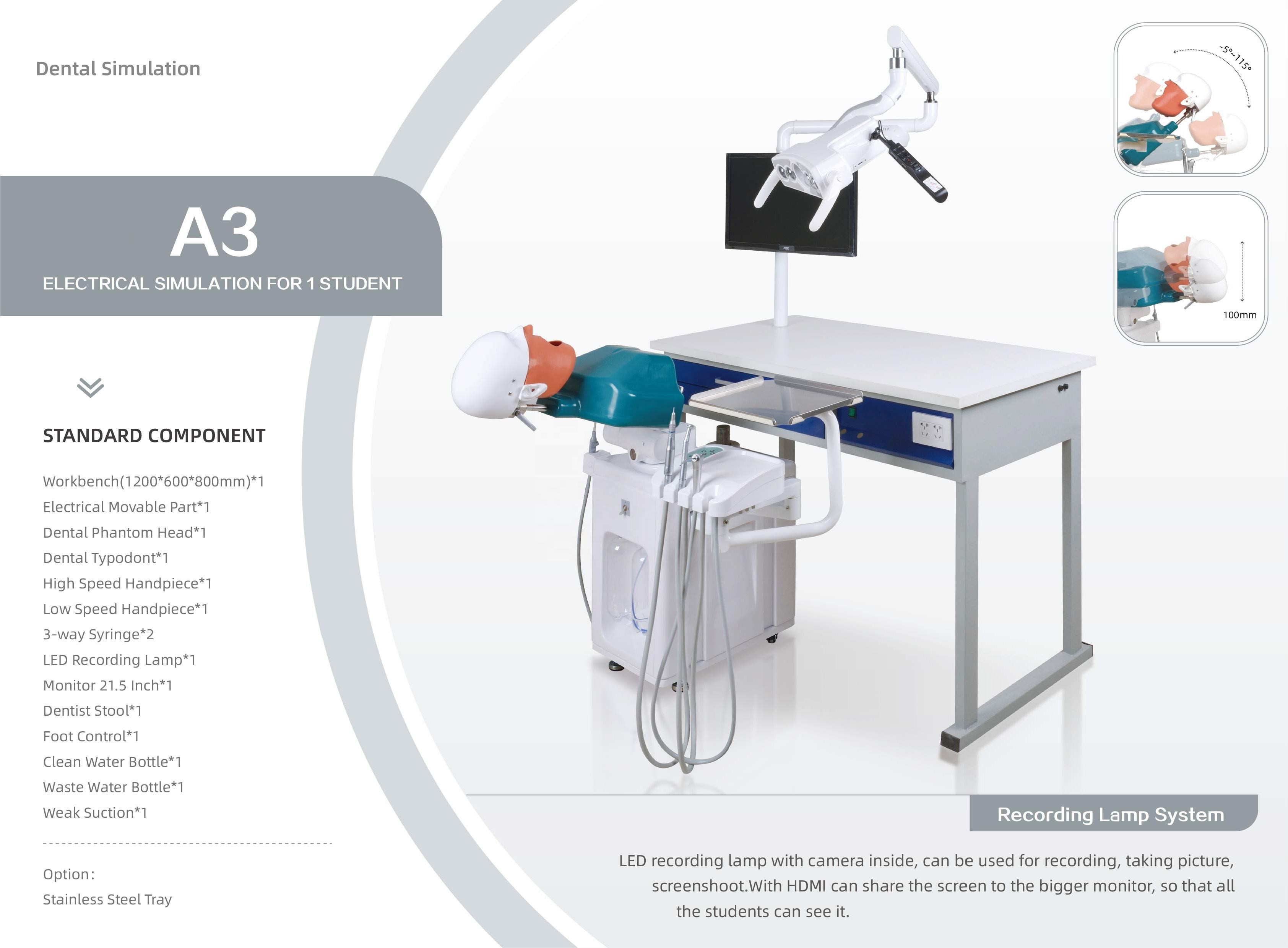 Multiscene Phantom Head Dental Simulator Lightweight With Camera
