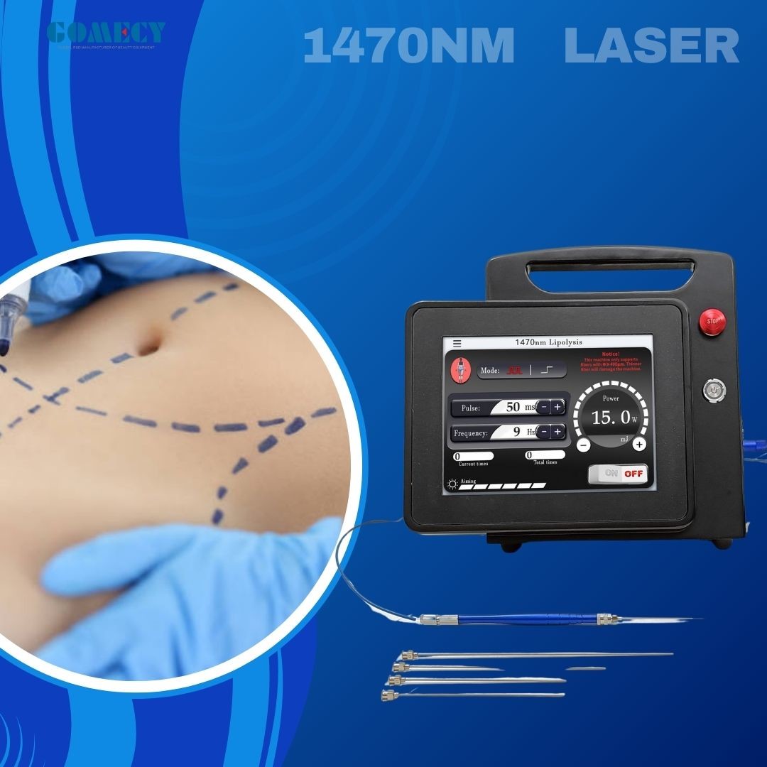 Newest Endolaser 1470nm 980nm Diode Laser Face Lifting Liposuction Machine Air Cooling