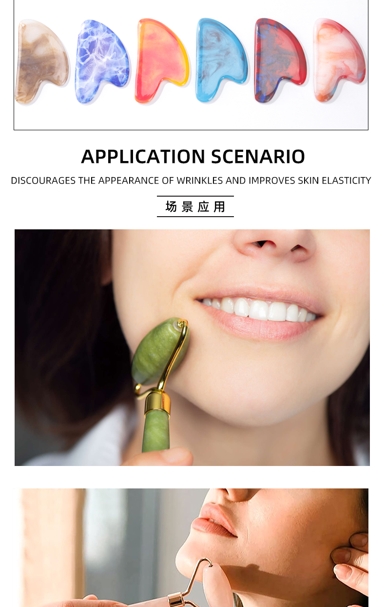 Anti Aging Face Jade Roller Set Rose Quartz Massage Roller