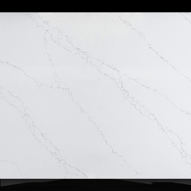 18mm 20mm 30mm Calacatta Engineered Stone Slab Customized Size Carrera White Quartz Stone