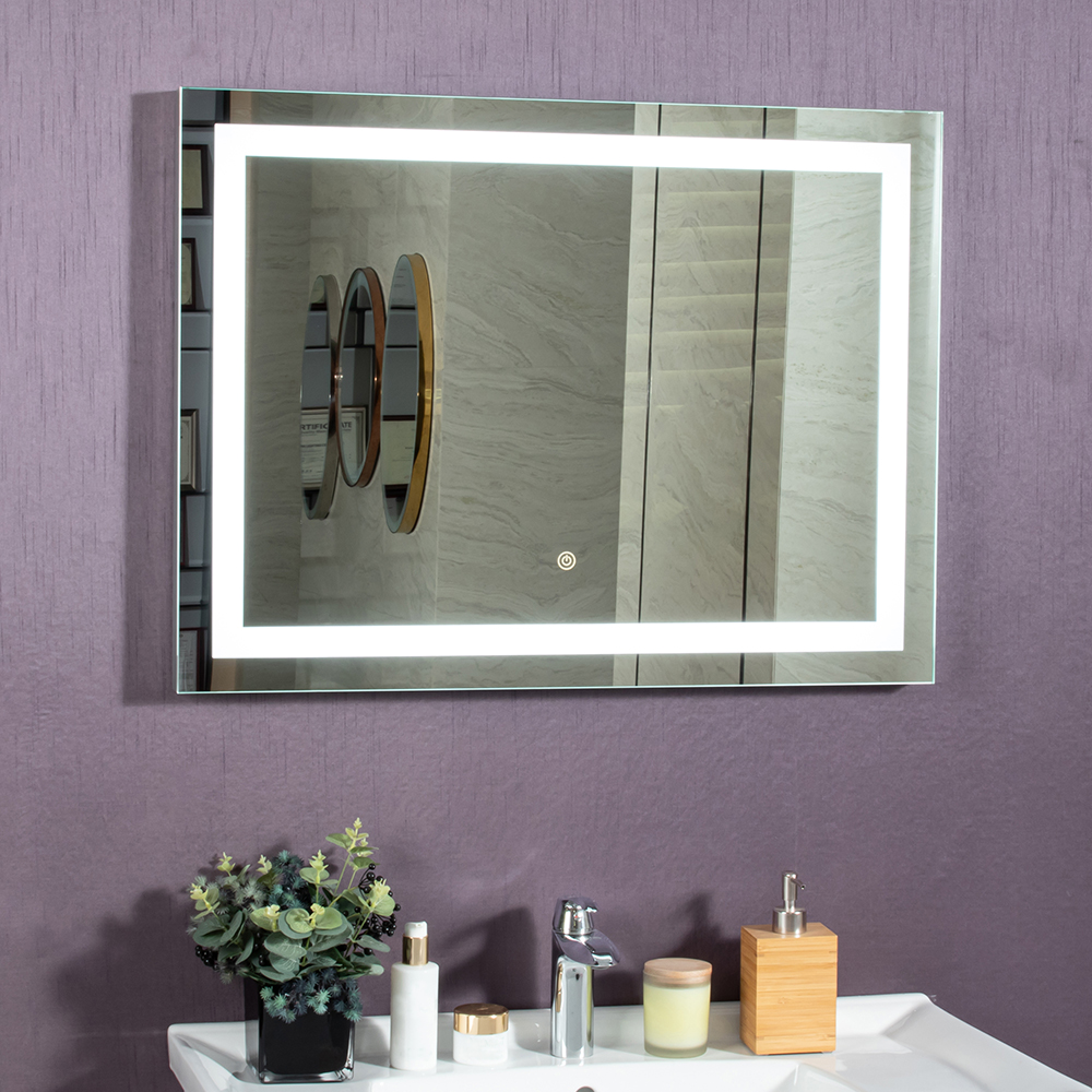 Custom Wall Mounted Vanity Mirror With Lights Fog Proof Led Backlit Bathroom Mirror