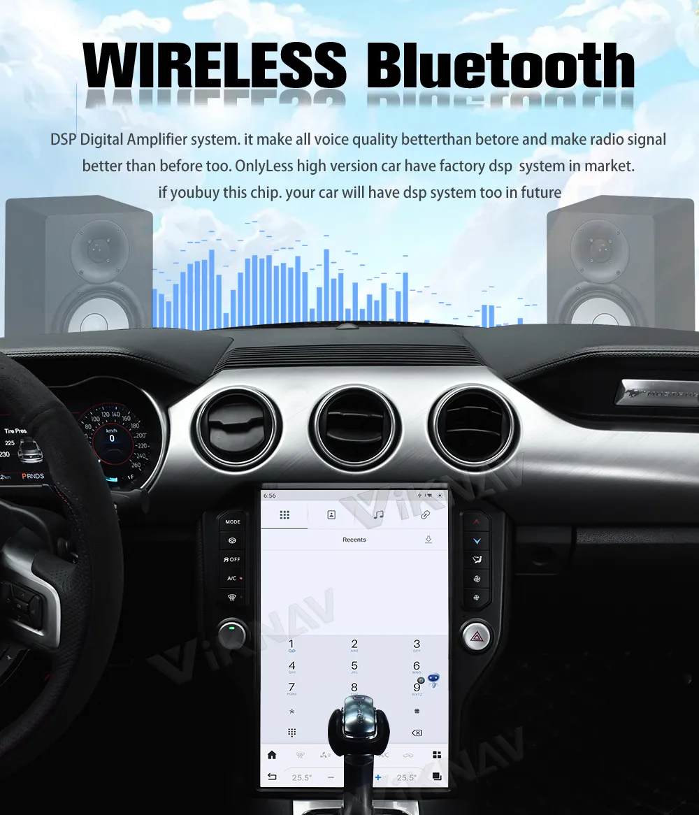 14.4 Inch Touch Screen Car Radio For Ford Mustang 2015-2022 Multimedia Player Head Unit GPS Nagivation Auto Stereo