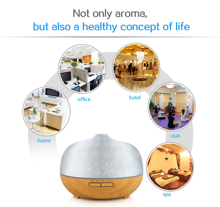 300ml 7 Color Changing 3D Glass Ultrasonic Diffuser