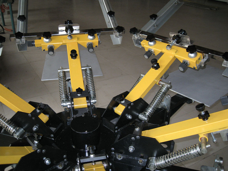 Manual carousel textile screen printing machine