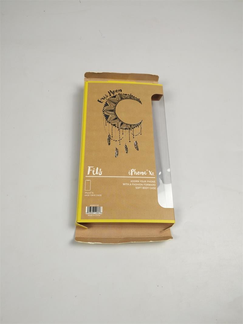 Custom Mobile Phone Case With Window , Folding Color Print Hot Stamp Electronics Packaging Box