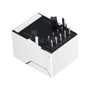 LPJG0801DNL 100/1000 Base-T Tab Down Without Led 1 Port Magnetic RJ45 Connector