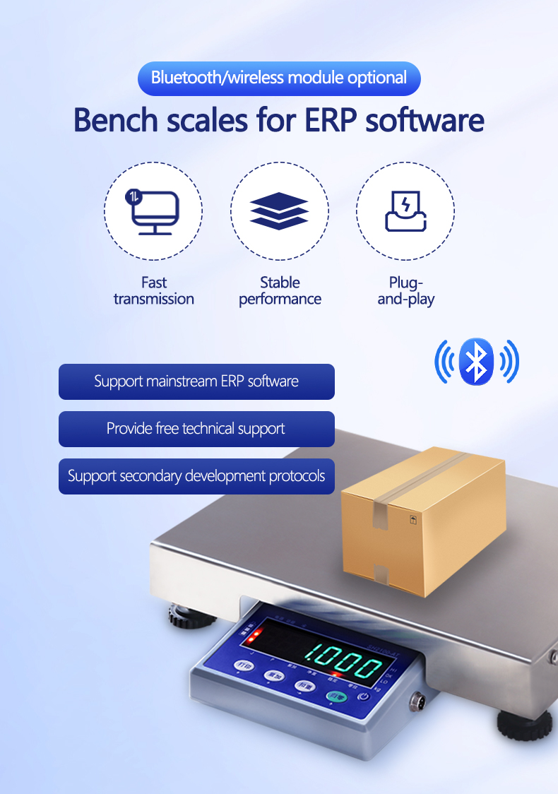 304 Stainless Steel Bluetooth Electronic Table Scale AT-Y 30kg for Precise Weighing