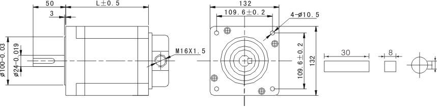 130mm 1.2Degree Enhanced Hybrid stepper motor J31318