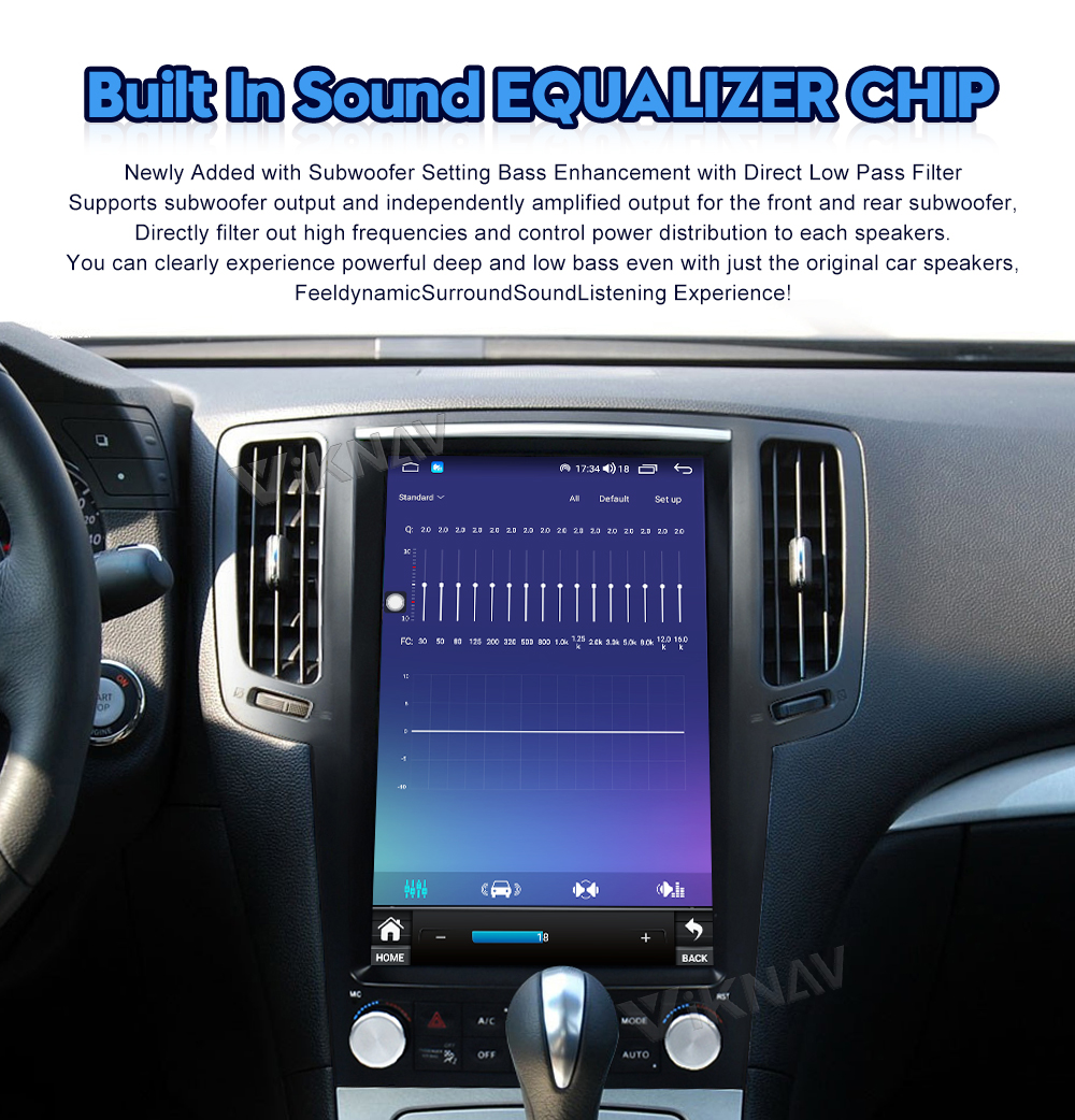 Viknav Car Radio For Infiniti G25 G37 (2004-2013)12.1 Inch Android13 Rear View Navigation GPS Original Car Function