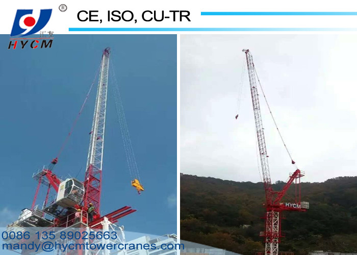 10tons D5020 Luffing Jib Tower Crane 50 meters Lifting Jib Lenght 3.0t End Load