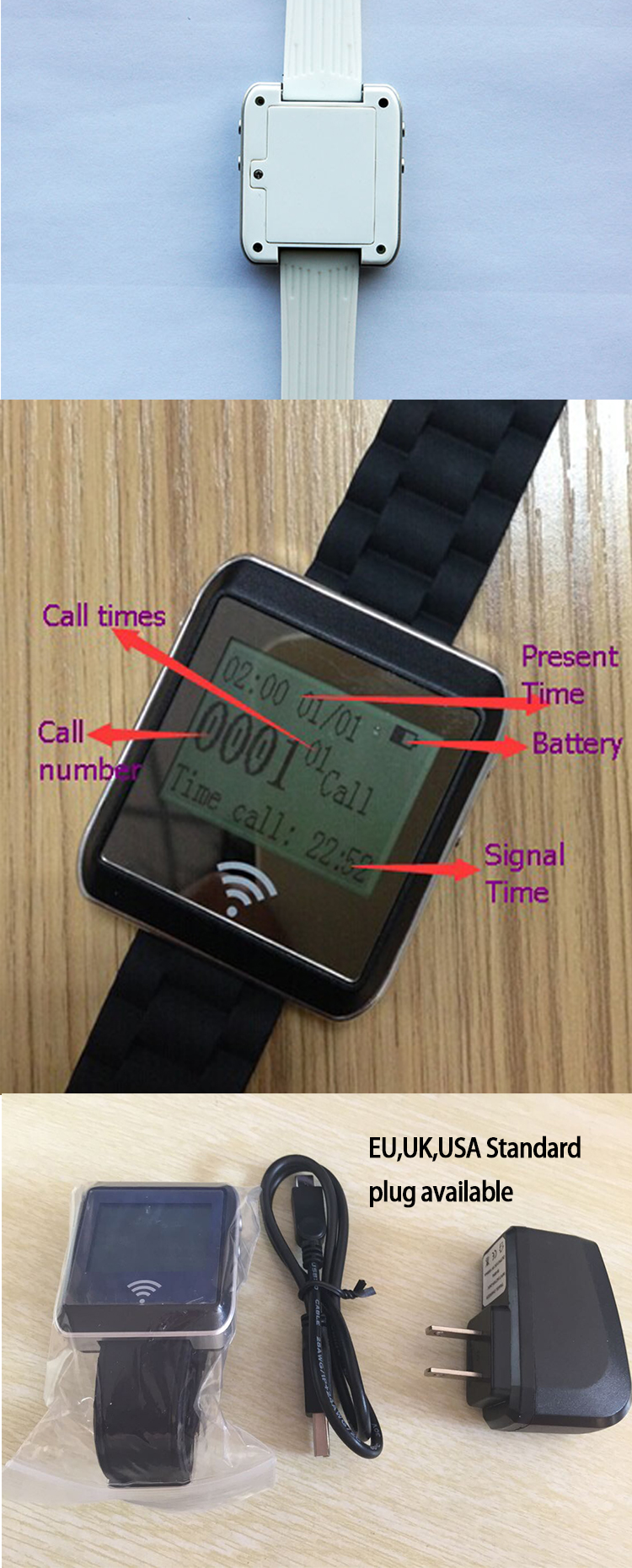 hospital wireless nurse call bell system, patient call nurse by pressing a call button near bed