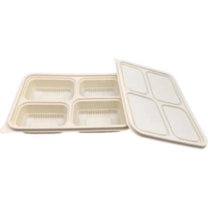 4 Compartment Disposable Container Rectangular Take Away Box 1250ML 1100ML