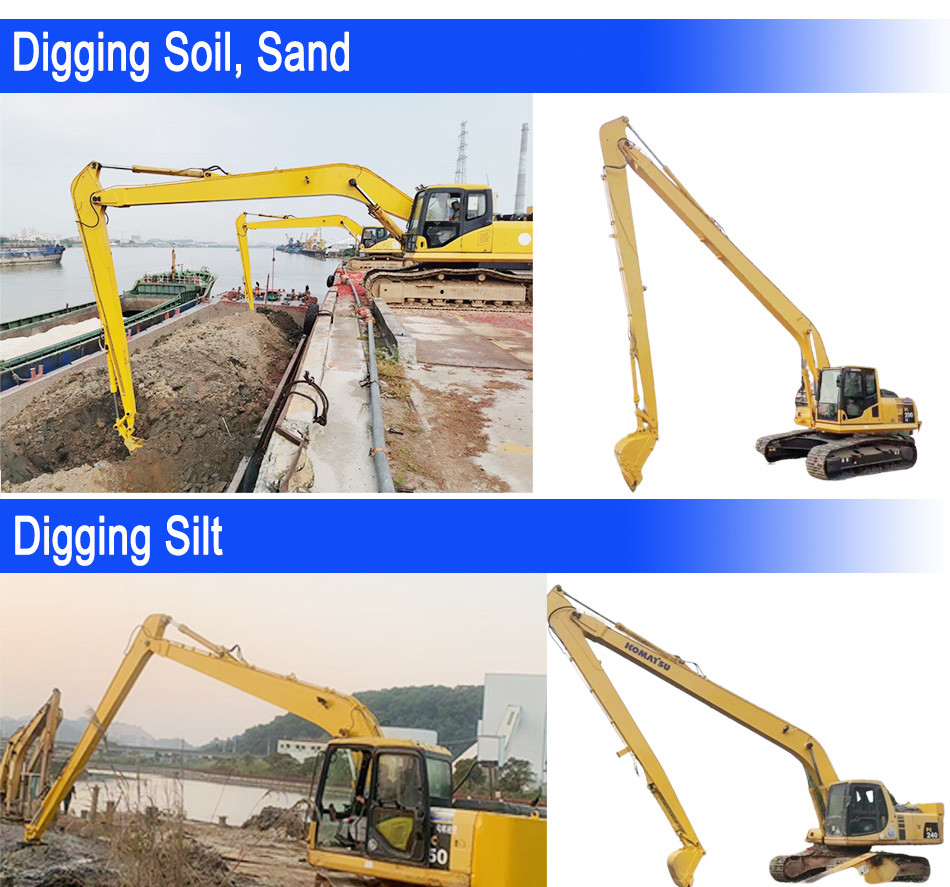 Excavator Extended Arm Hyundai R215 Customized Q355B / Q690D For Earthwork Engineering 20T-40T