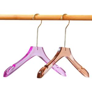  OEM Clear Acrylic Clothes Hanger Lucite Garment Rack For Coat Suit Pants Dress Manufactures