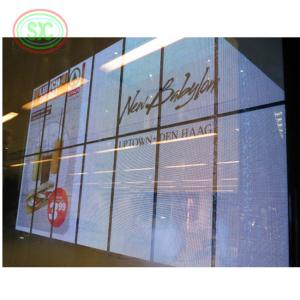 Advanced Driving Method Transparent LED Screen with IP43 Waterproof and Durable Aluminum Cabinet Material