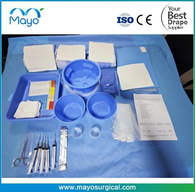 Disposable Sterile Angiographic Kits With Angio Drape Multi Hole