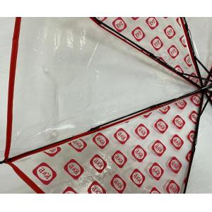 21 Inches Transparent Folding Umbrella Manual Open Metal Frame