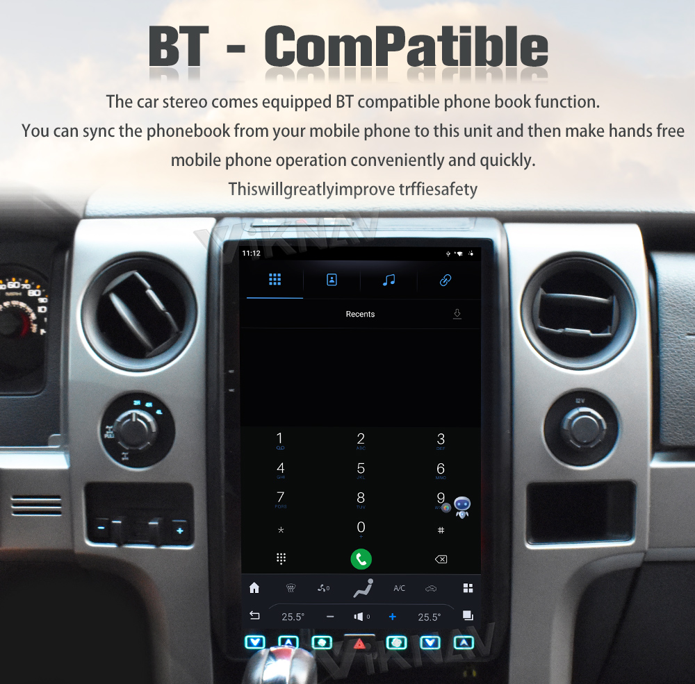 Android 13 Car Multimedia Player Radio For Ford Raptor F150 09-12 8+128G Head Unit Touch Screen Carplay