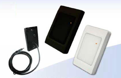 Aba Track II interface White EM125Khz or Mifare13.56Mhz RFID Reader Surface Mounting