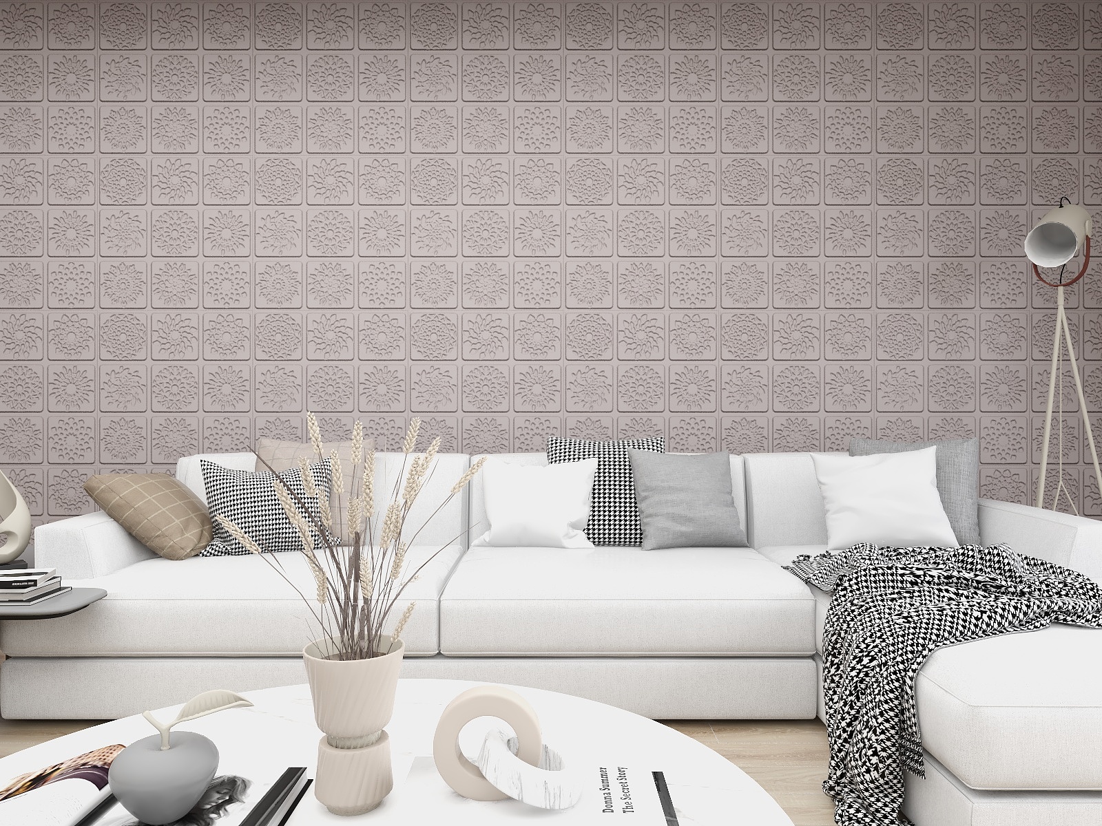 Modern Interior Design Style Self Adhesive 3D Wallpaper for Living Room Decor
