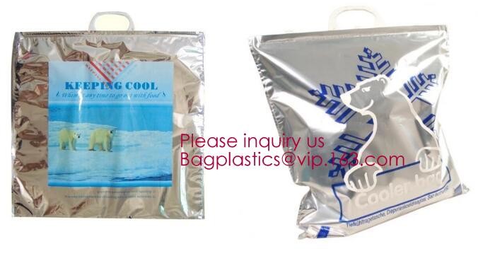Aluminum Foil Food Use Disposable Cooler Bag Insulated Thermal Bag Organizer Storage Frozen Lunch Bag bagease bagplastic