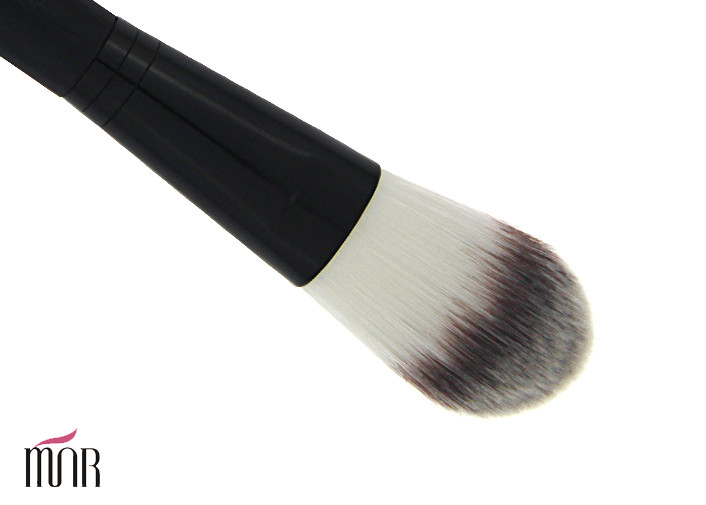 Hot Cosmetic Tool Black Handle Makeup Foundation Brush With Aluminium
