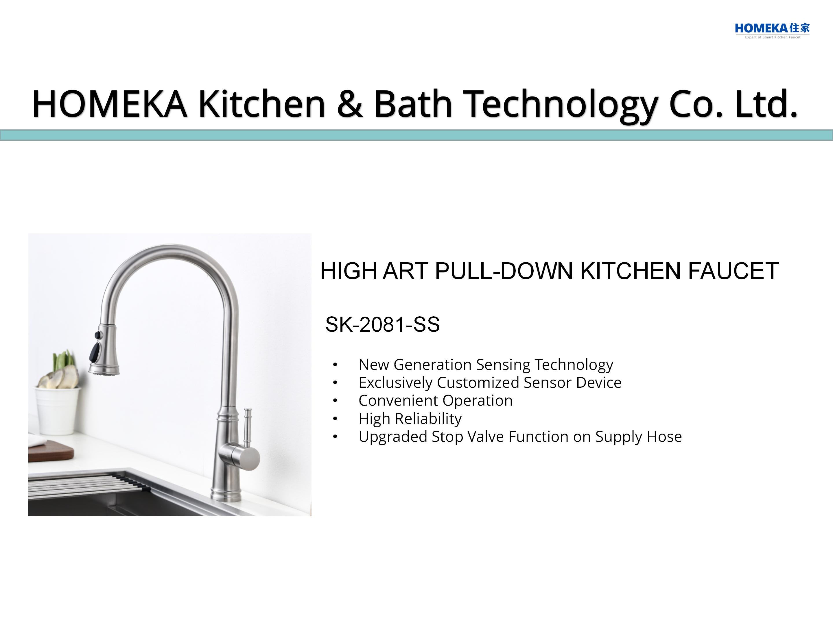 SUS304 Stainless steel Kitchen Sink Touchless Faucet