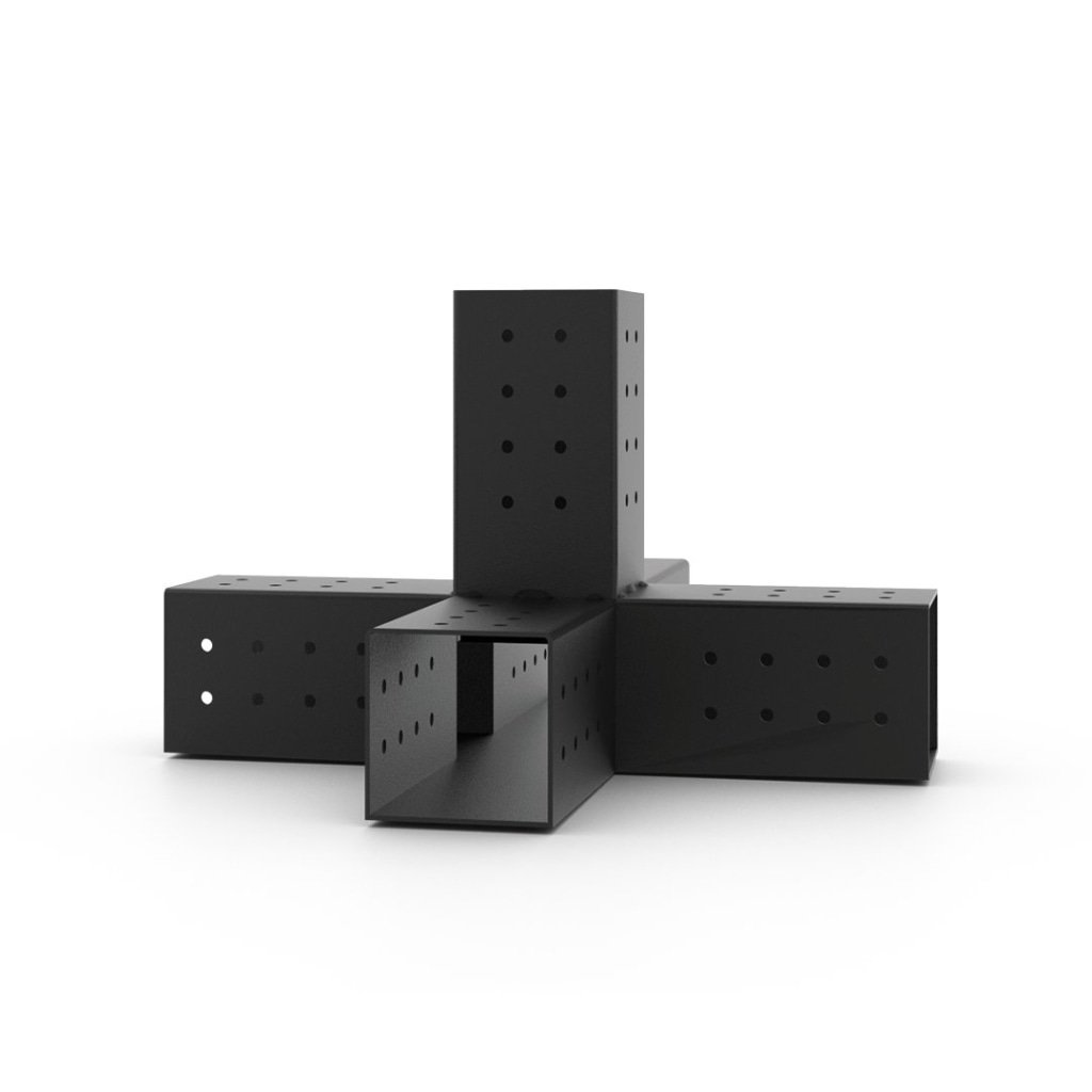 Black Single-side Bracket for 4x4 6x6 Modular Pergola DIY Corner Bracket Summerhouse