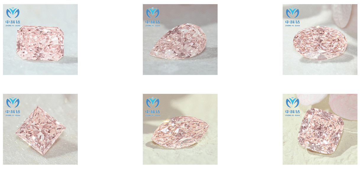 Oval Brilliant Cut Lab Created Pink Diamonds 10 Mohs Pink Loose Diamond