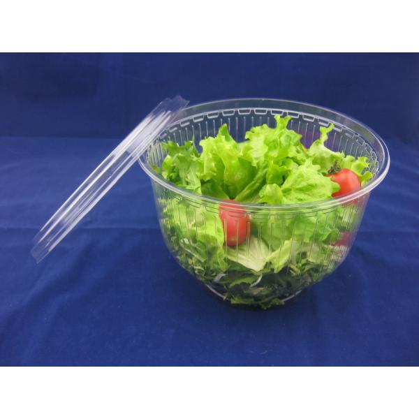 Quality OEM Customized Shape Disposable Plastic Salad Bowl With Lids for sale