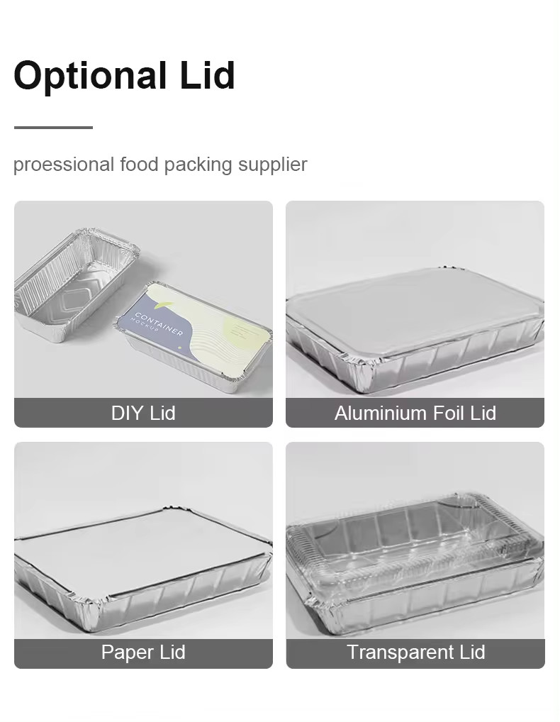9g 850ml Oblong Aluminum Foil Serving Plate for Cooking