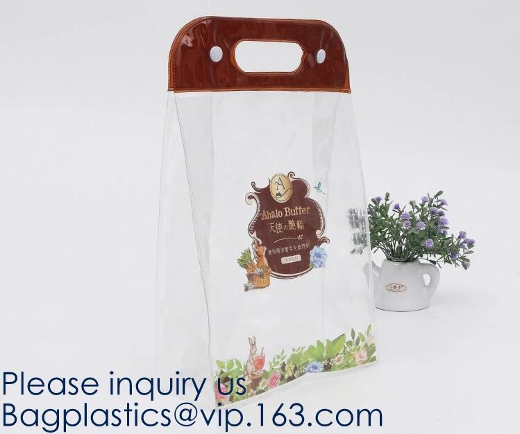 Personalized Custom Logo Reusable Vinyl Tote Folding Portable Transparent Pvc Shopping Bag,Pvc Shopping Tote Bag Grocery