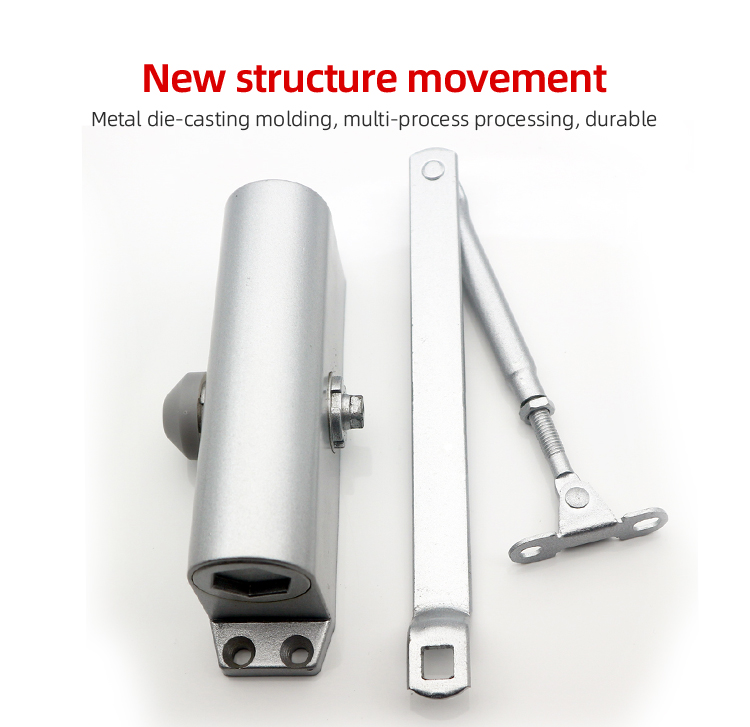 Silver Hydraulic Aluminum Wireless Remote Control Cam Action Door Closer for PVC Doors