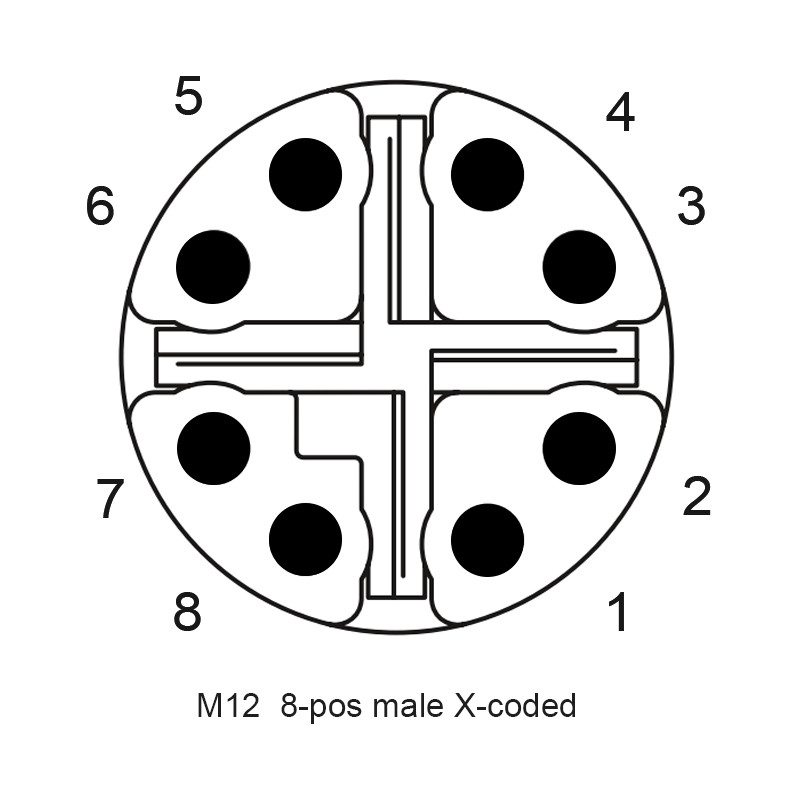 Industrial Right Angle Acoding D-Coded Panel Front Ip67 Circular Straight Sensor M12 PCB Angled Waterproof Connector