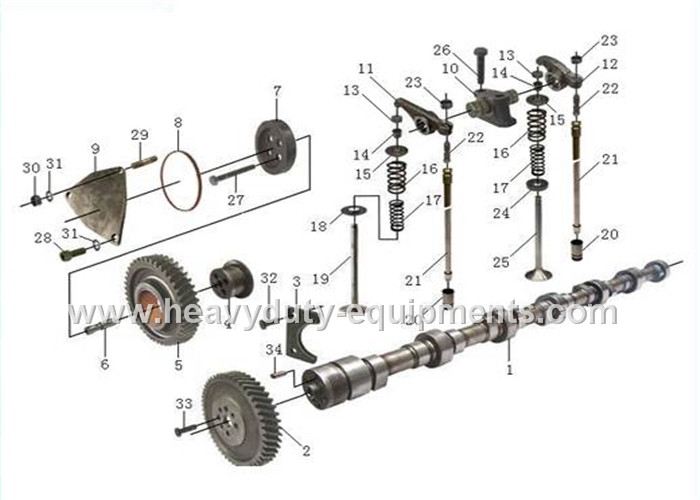 sinotruk spare part camshaft part number VG1500050096 with warranty