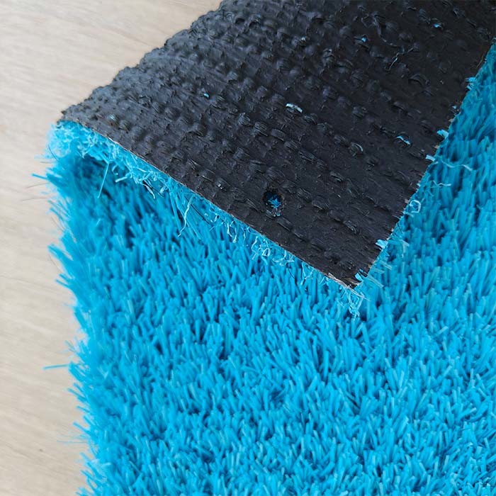 25mm pile height 10000 Dtex Anti Static Sports Artificial Grass With Blue Surface and Customizable backing and coating