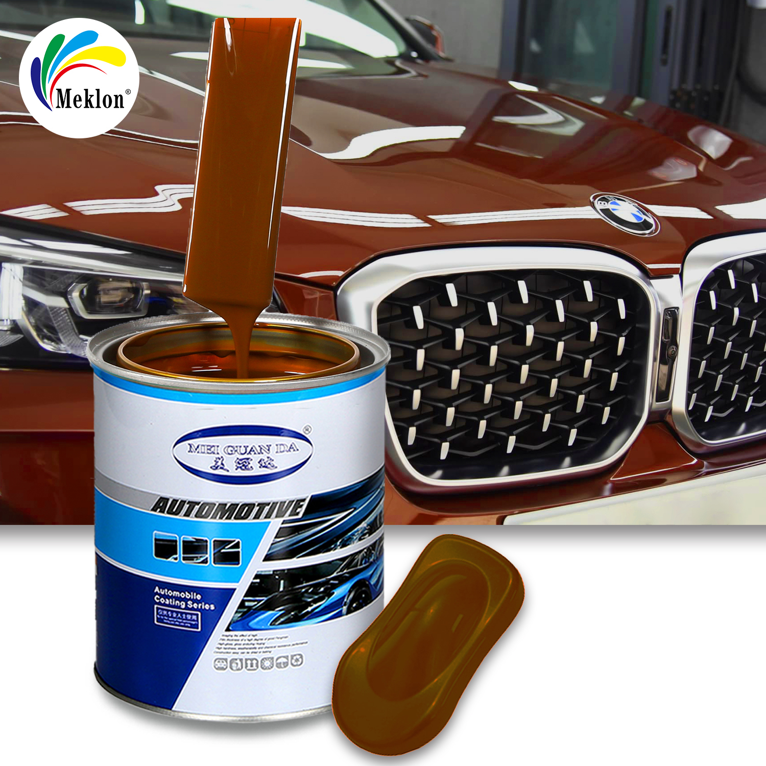  Experience The Difference With Meklon Ready Mixed Car Paint For Audi LS8S Brown Manufactures