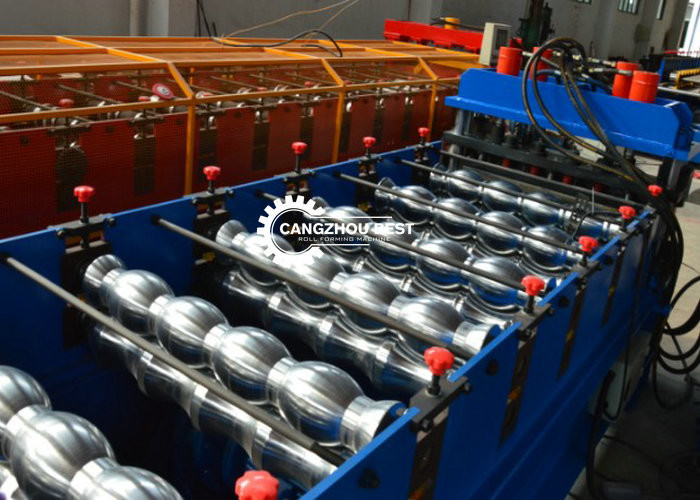 W1000mm Steel Roof PLC Glazed Tile Roll Forming Machine