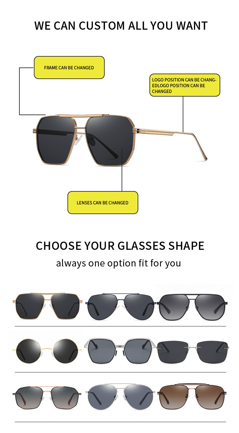 Fashion Designer ODM Custom Sunglasses Metal For Men Women
