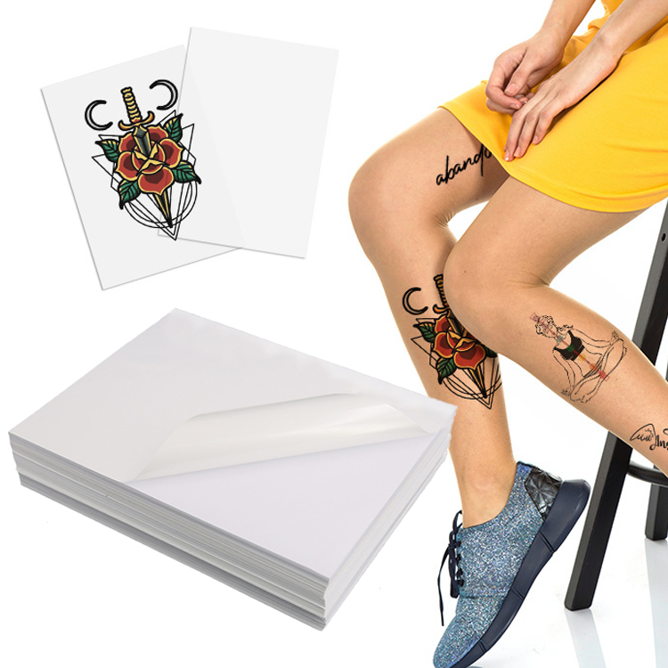 Custom Body Inkjet Printing Waterproof Tattoo Water Transfer Paper for Body Decoration