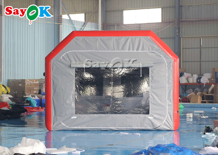 Inflatable Work Tent Grey Airtight Inflatable Air Tent Blow Up Spray Booth Car Painting