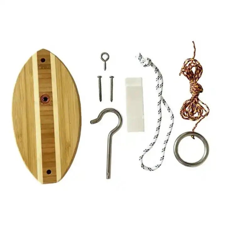 Mini Indoor Outdoor Hook and Ring Toss Game Hook Ring Game with Rope and Hooks Interactive Fast Paced Toss Game for Outdoor