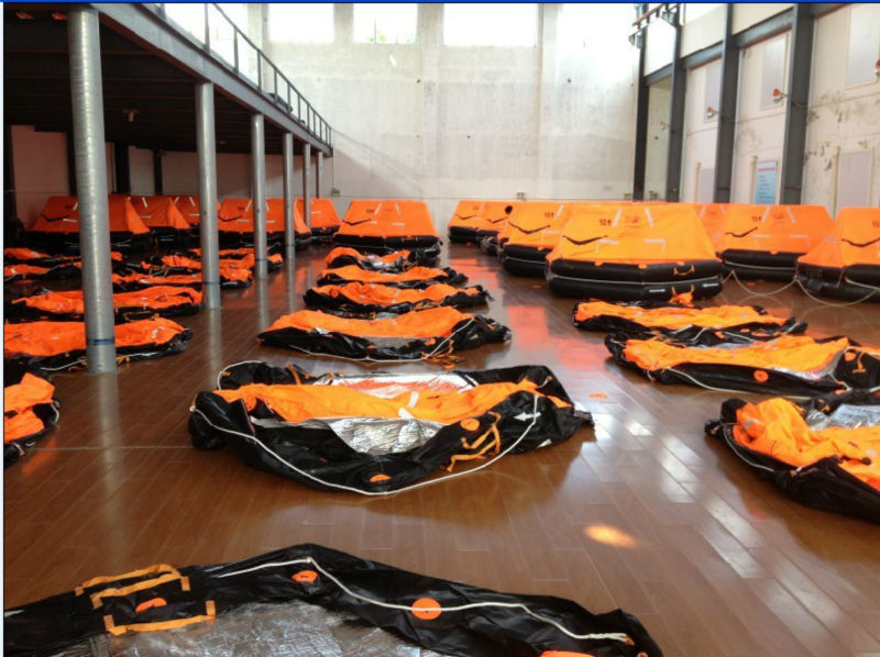 reversible open type inflatable life raft