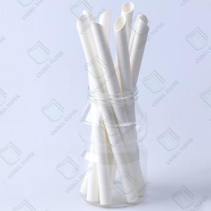 China Eco Friendly Biodegradable Disposable Individually Wrapped Paper Drinking straw on sale