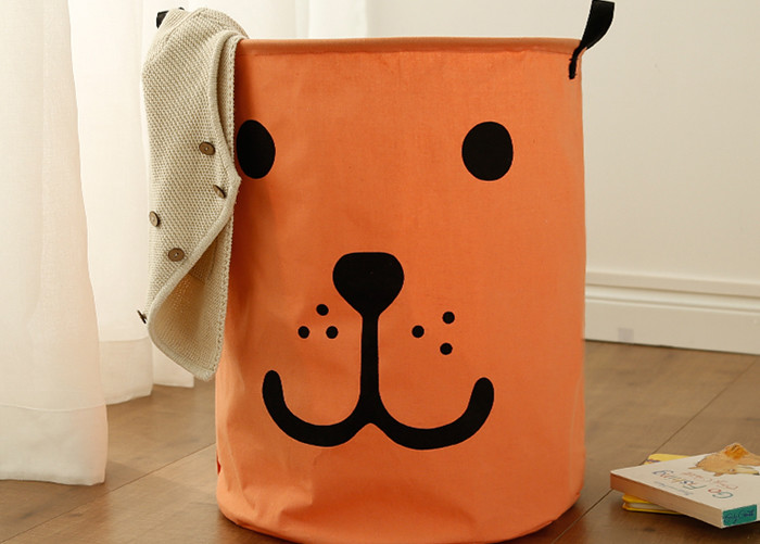 Puting Foldable washing laundry basket clothes toy storage bag large size box customized cat