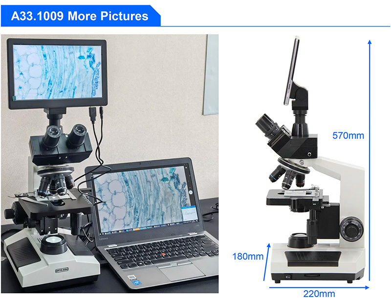 Portable 1600x Magnification 2.0x2.0um Digital Lcd Microscope