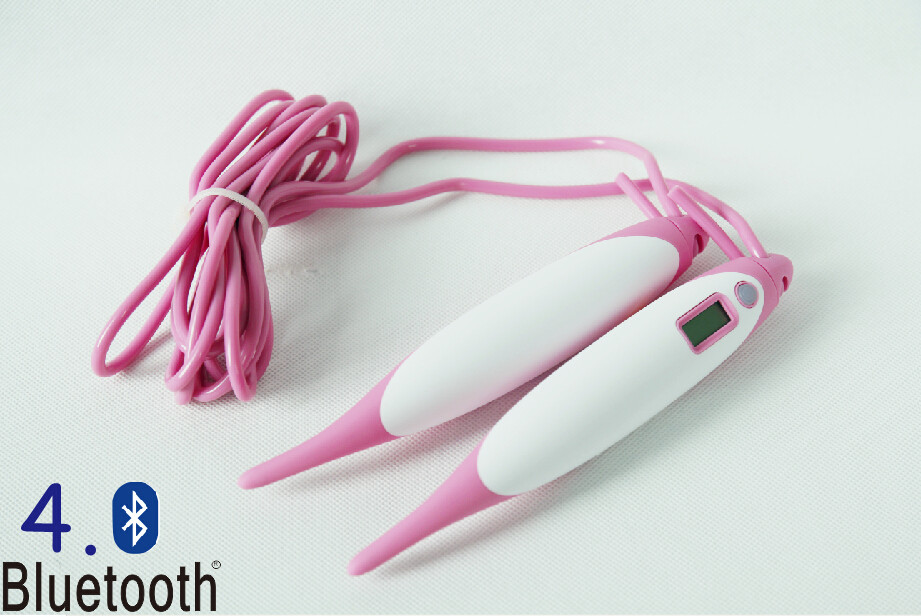 Bluetooth 4.0 Skip Smart Jump Rope Quantum Health Analyzer With Black And Pink