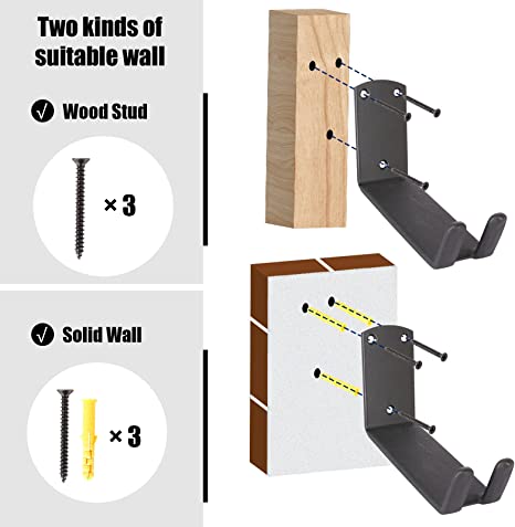 Standard Bike Wall Mount Horizontal/Vertical Hanging Rack for Garage and Indoor Silver
