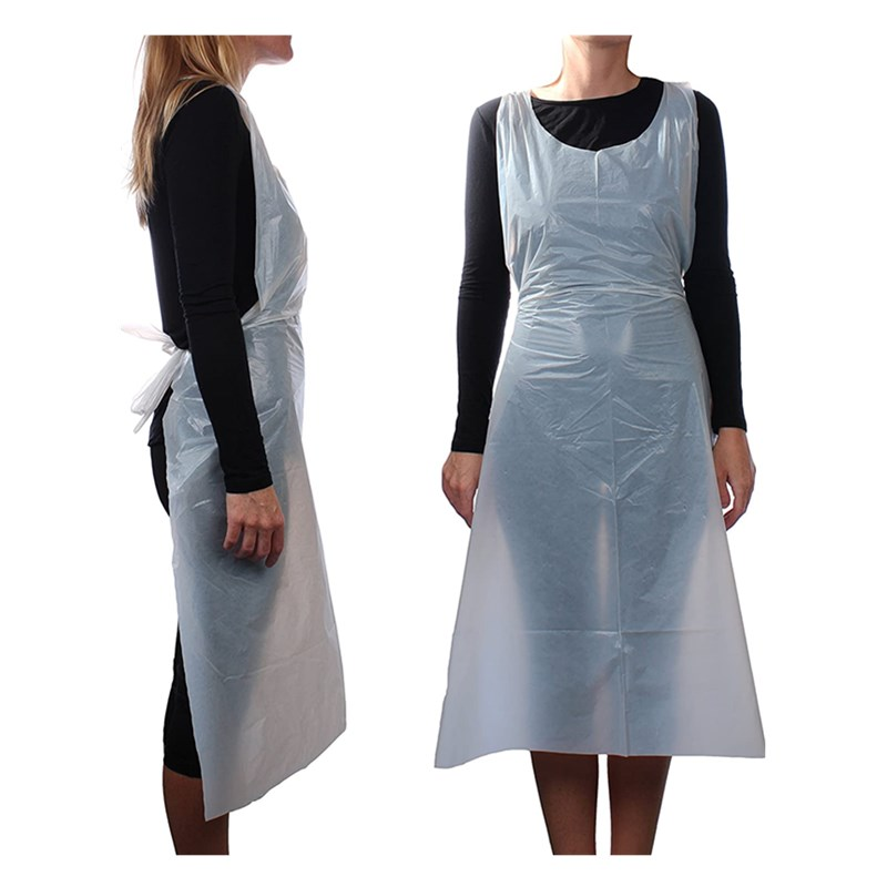 S&J Biodegradable Disposable Aprons 4Color Pe Apron,Waterproof Cooking Aprons,Restaurant Apron for Food Industry Painting Art